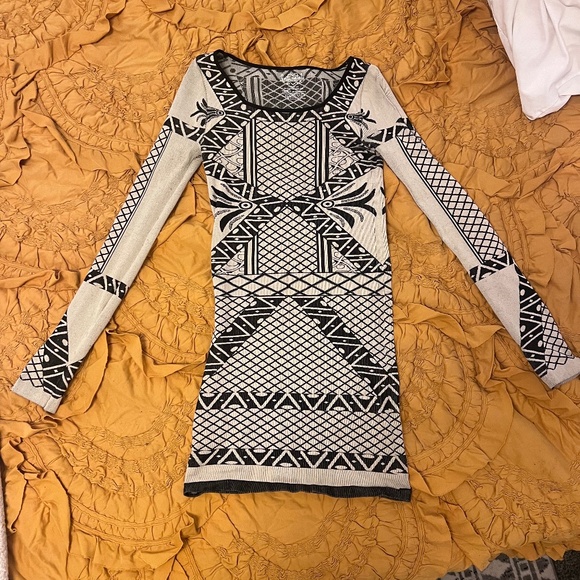 Free People Black and White Bodycon Dress - Picture 1 of 7